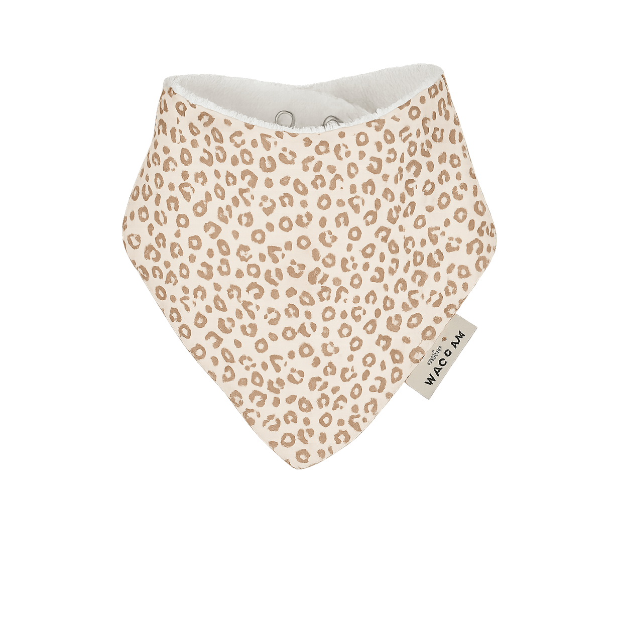 Bavoir bandana en gaze de coton léopard
