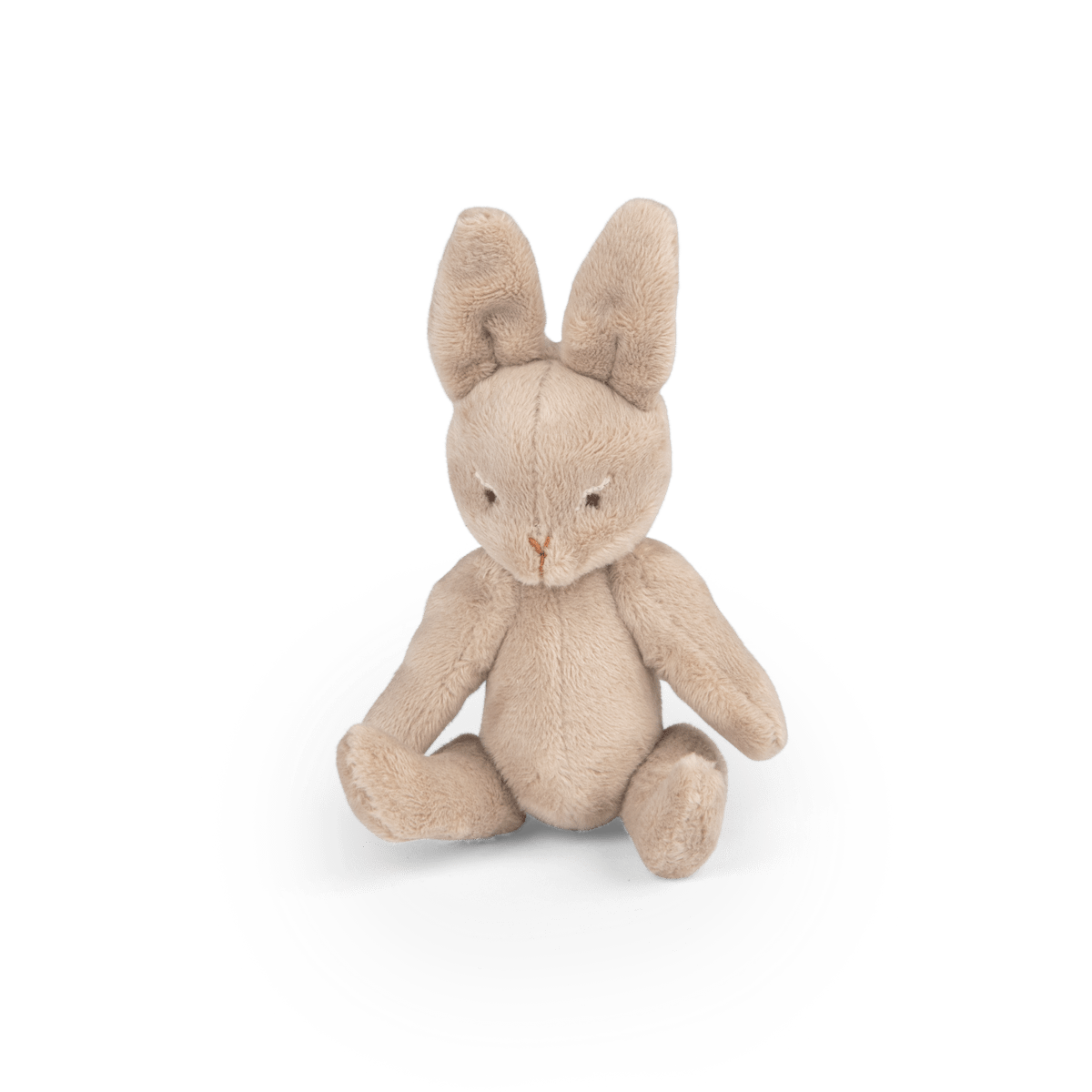 Bébé Nine articulated plush rabbit doll sitting upright with soft fuzzy texture