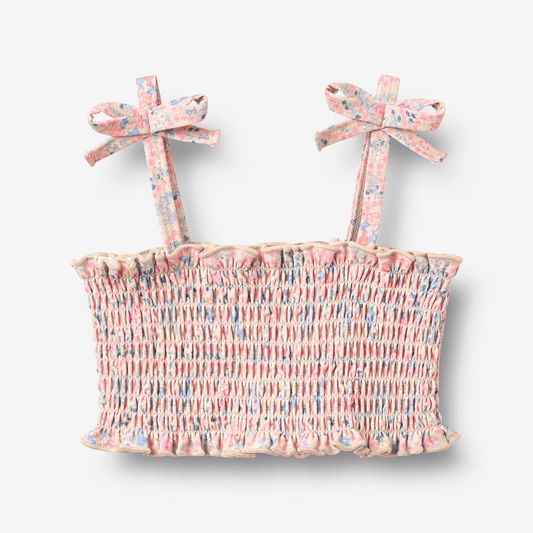 Bikini Carla rose à cœurs et fleurs