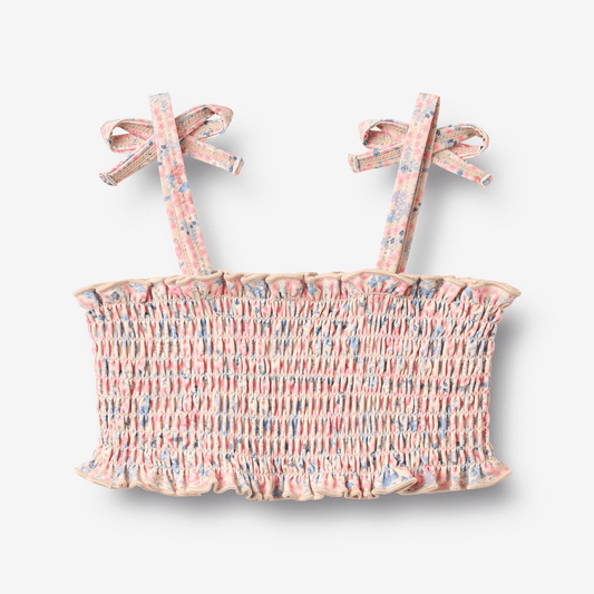 Bikini Carla rose à cœurs et fleurs