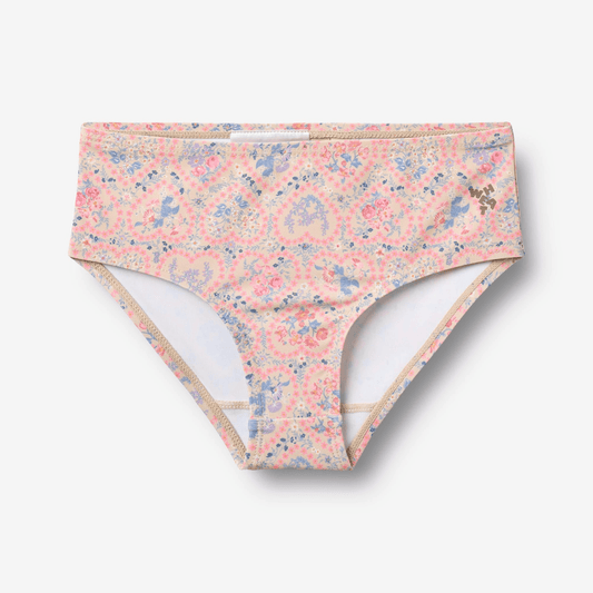 Bikini Carla rose à cœurs et fleurs