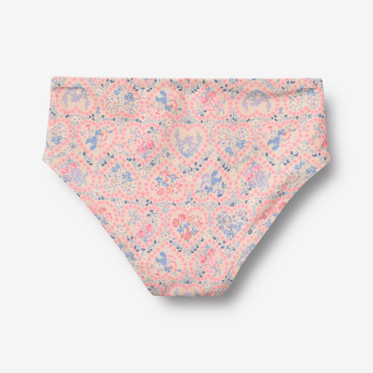 Bikini Carla rose à cœurs et fleurs