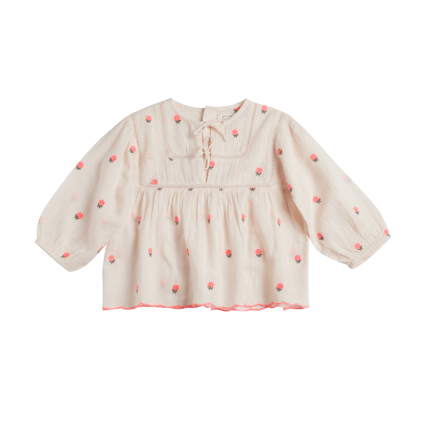 Blouse Carolyn - Fleurs rose pétale