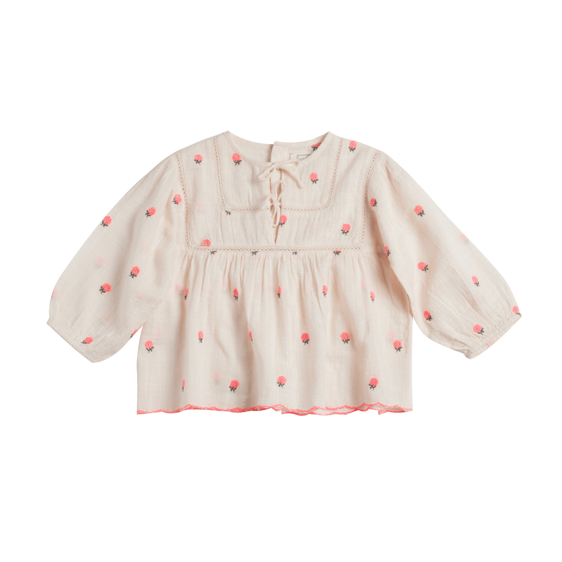 Blouse Carolyn - Fleurs rose pétale