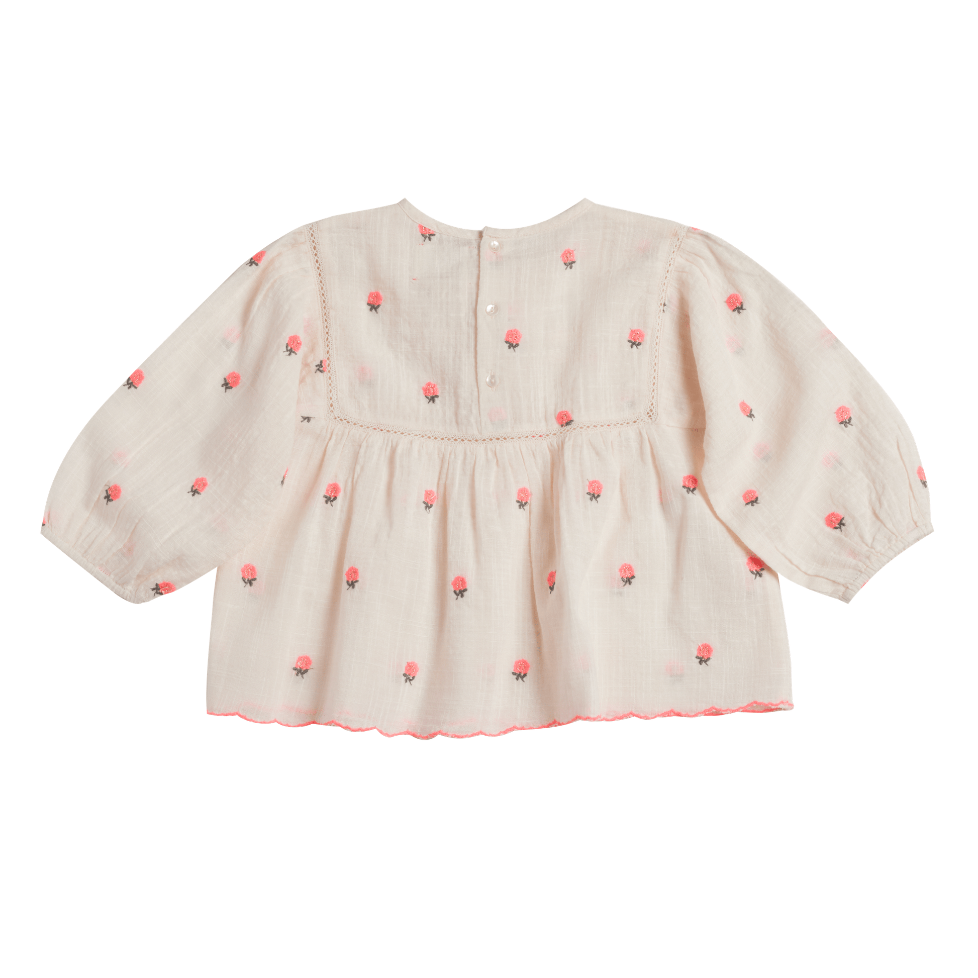 Blouse Carolyn - Fleurs rose pétale