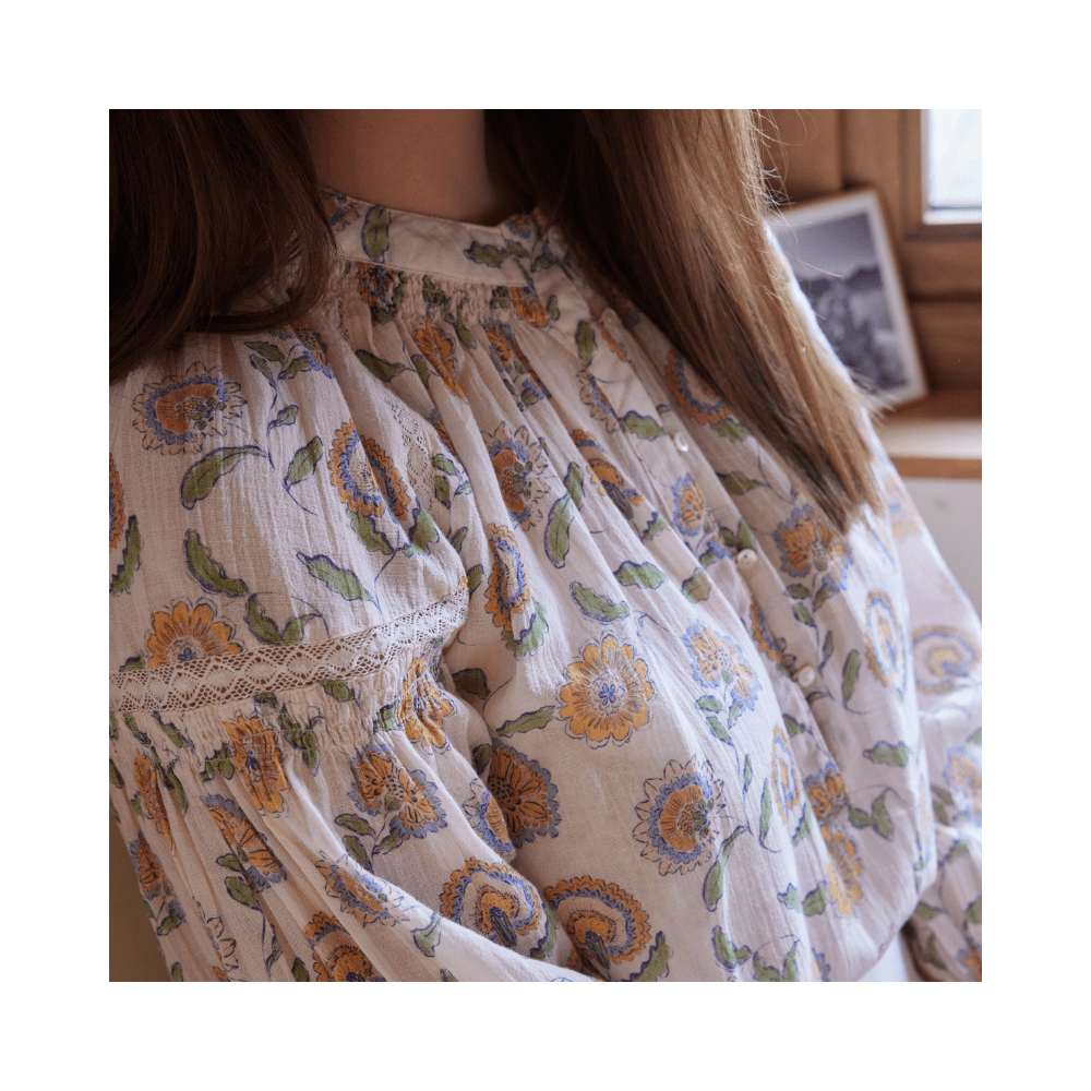 Blouse Noura Femme - Fleurs rose