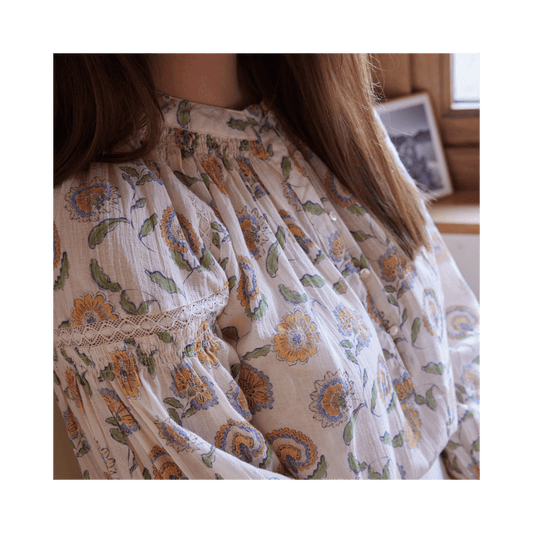 Blouse Noura Femme - Fleurs rose