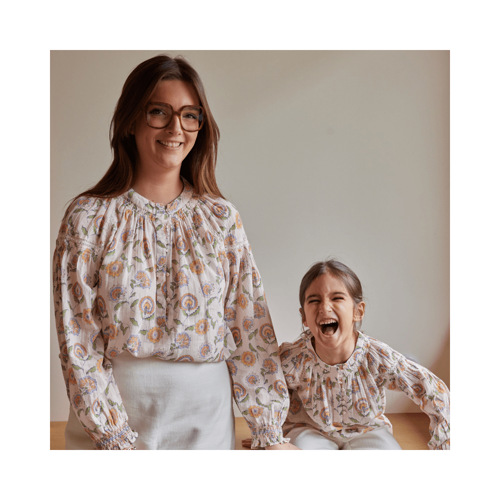 Blouse Noura Femme - Fleurs rose