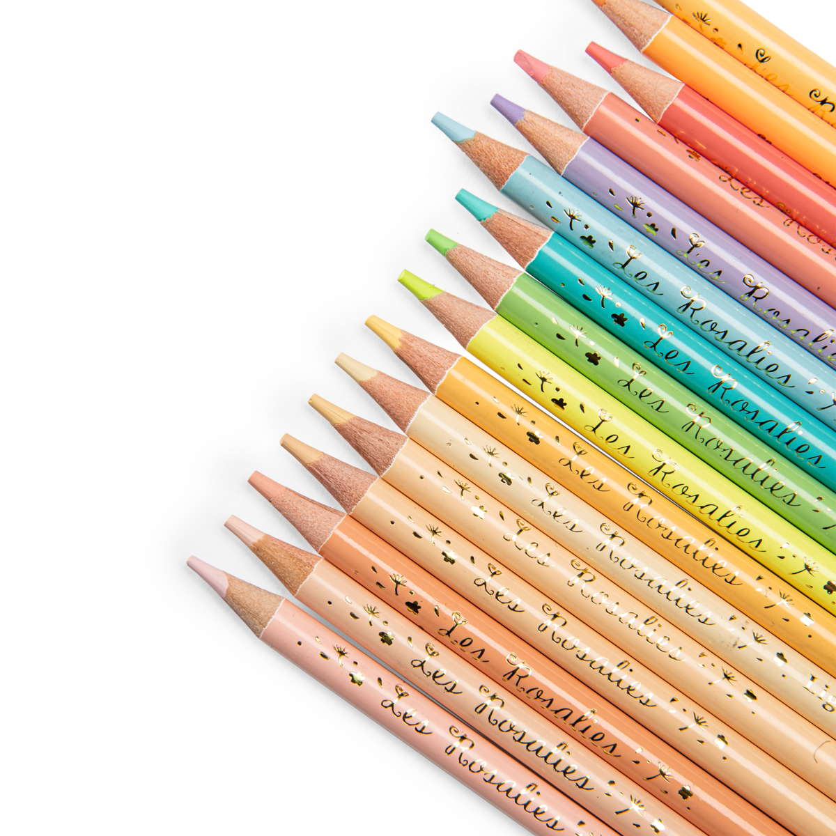 Boîte métal 50 crayons pastels Les Rosalies