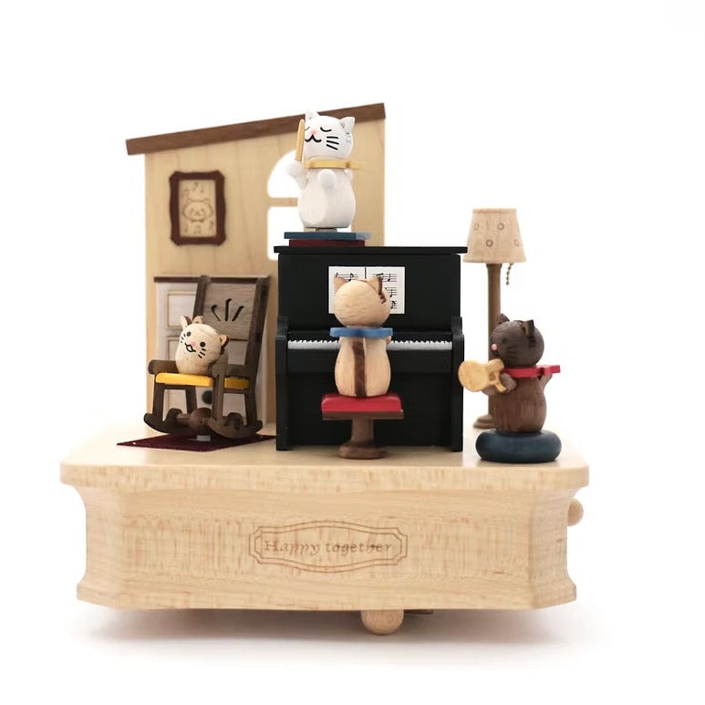 Boîte à Musique Chats jouant du piano n°12