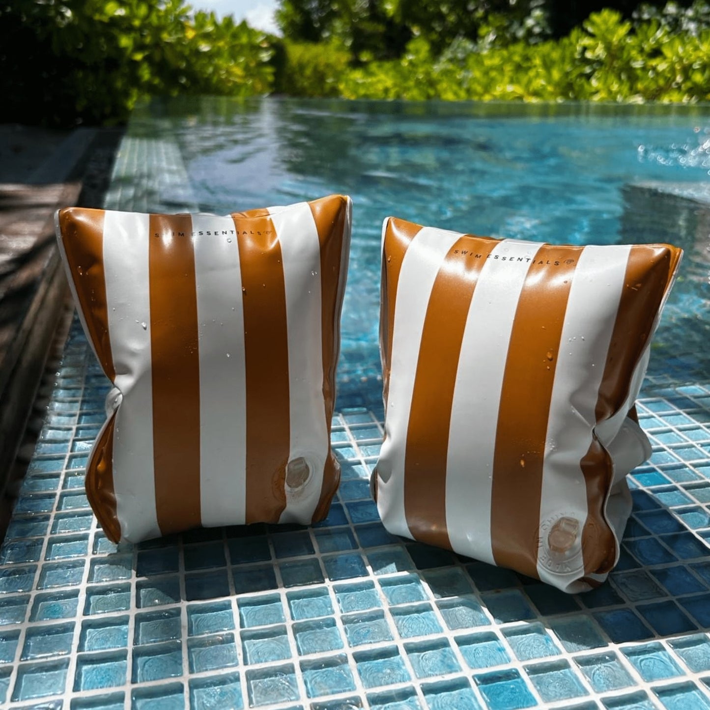 Brassards de natation Marron/Blanc Flow pour enfants 0-2 ans