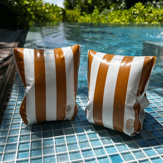 Brassards de natation Marron/Blanc Flow pour enfants 0-2 ans
