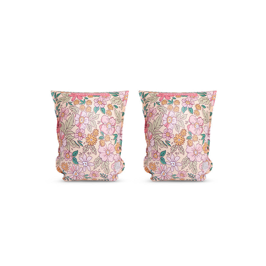 Brassards de natation multicolores avec imprimé floral pour enfants de 2 à 6 ans
