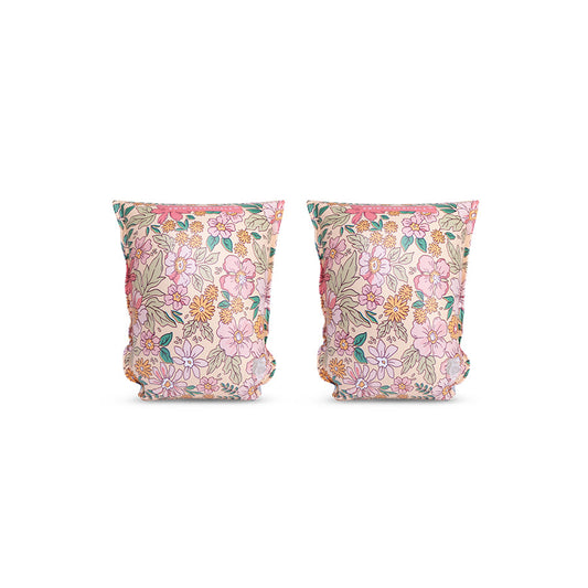Brassards de natation multicolores avec imprimé floral pour enfants de 2 à 6 ans
