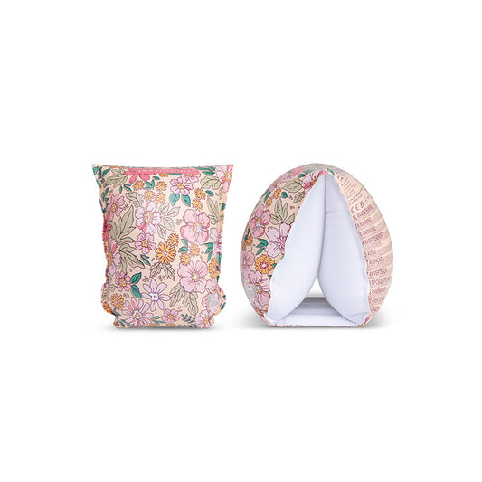 Brassards de natation multicolores avec imprimé floral pour enfants de 2 à 6 ans