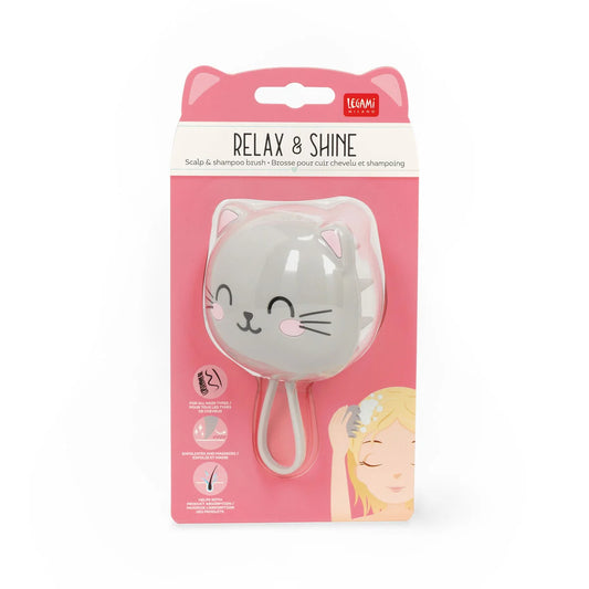 Brosse Chat pour Cuir Chevelu et Shampoing - Relax & Shine