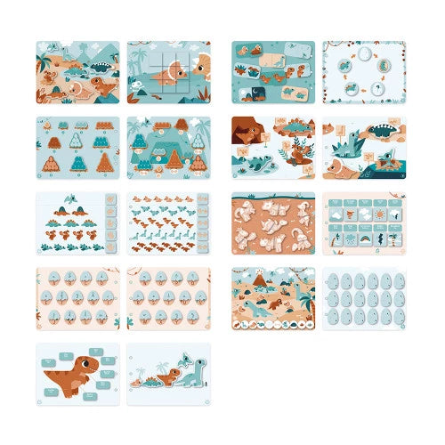 Dinosaur busy book activity pages matching counting and sorting for toddlers