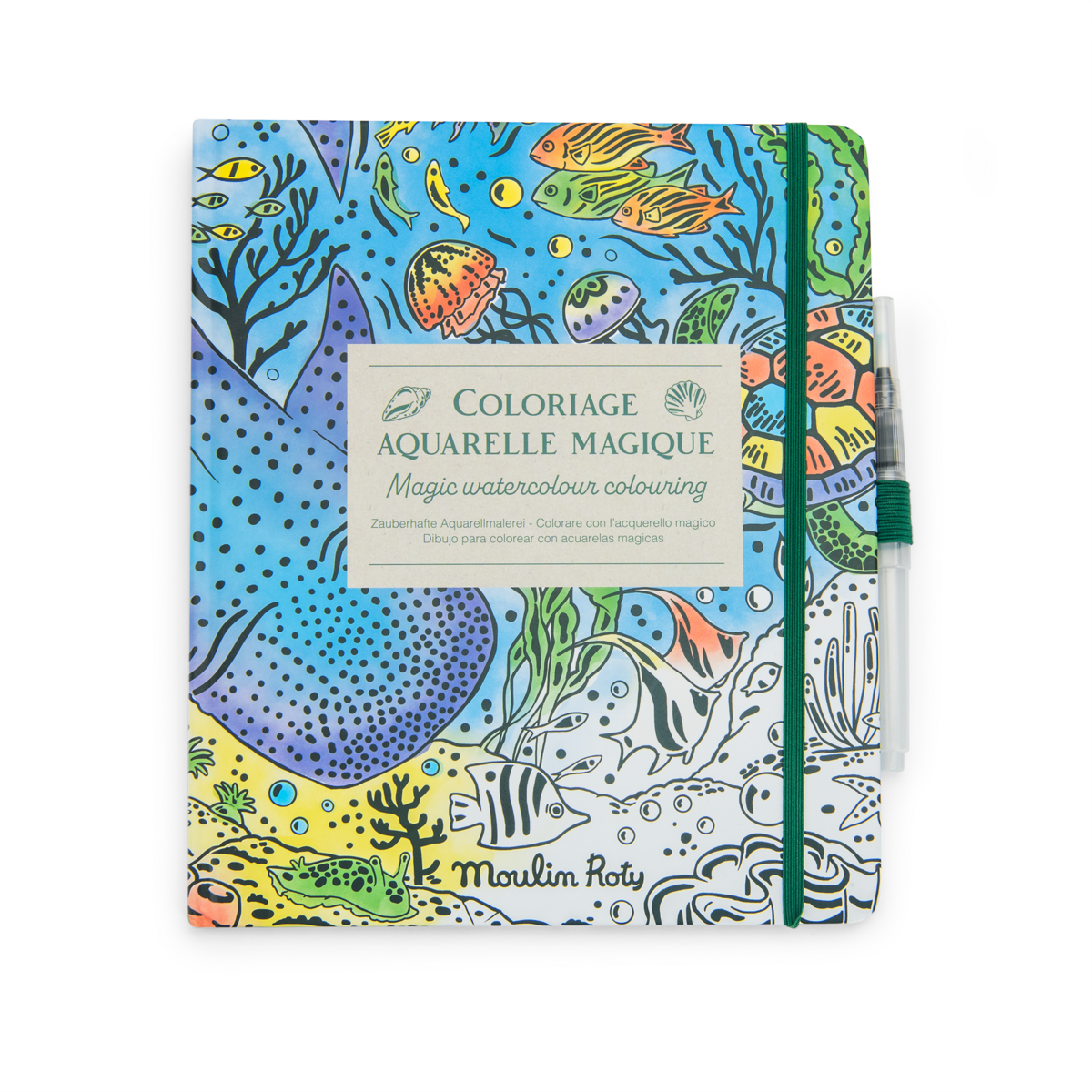 Cahier coloriage aquarelle magique Tout autour du Monde