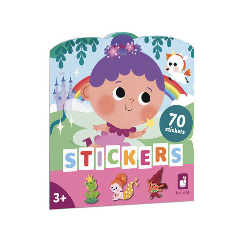 JANOD Pays Magiques sticker book cover with unicorn and castle for ages 3+