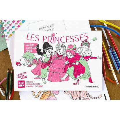BlinkBook Le Cahier de Dessin Animé - Les Princesses