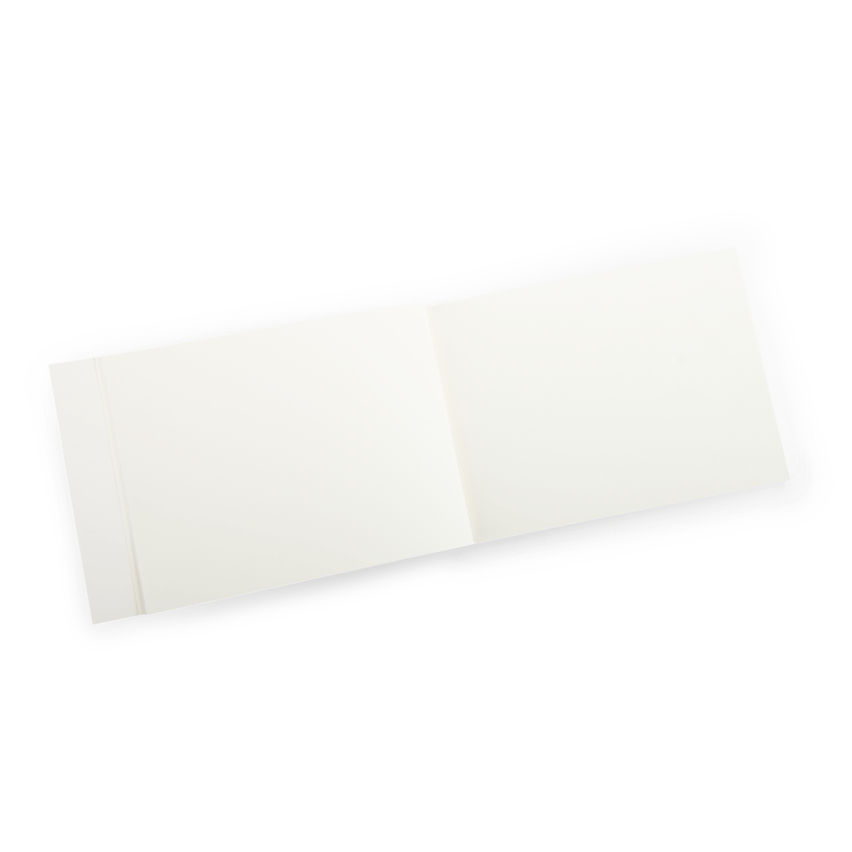 Close-up of blank high-quality paper pages in Moulin Roty drawing album