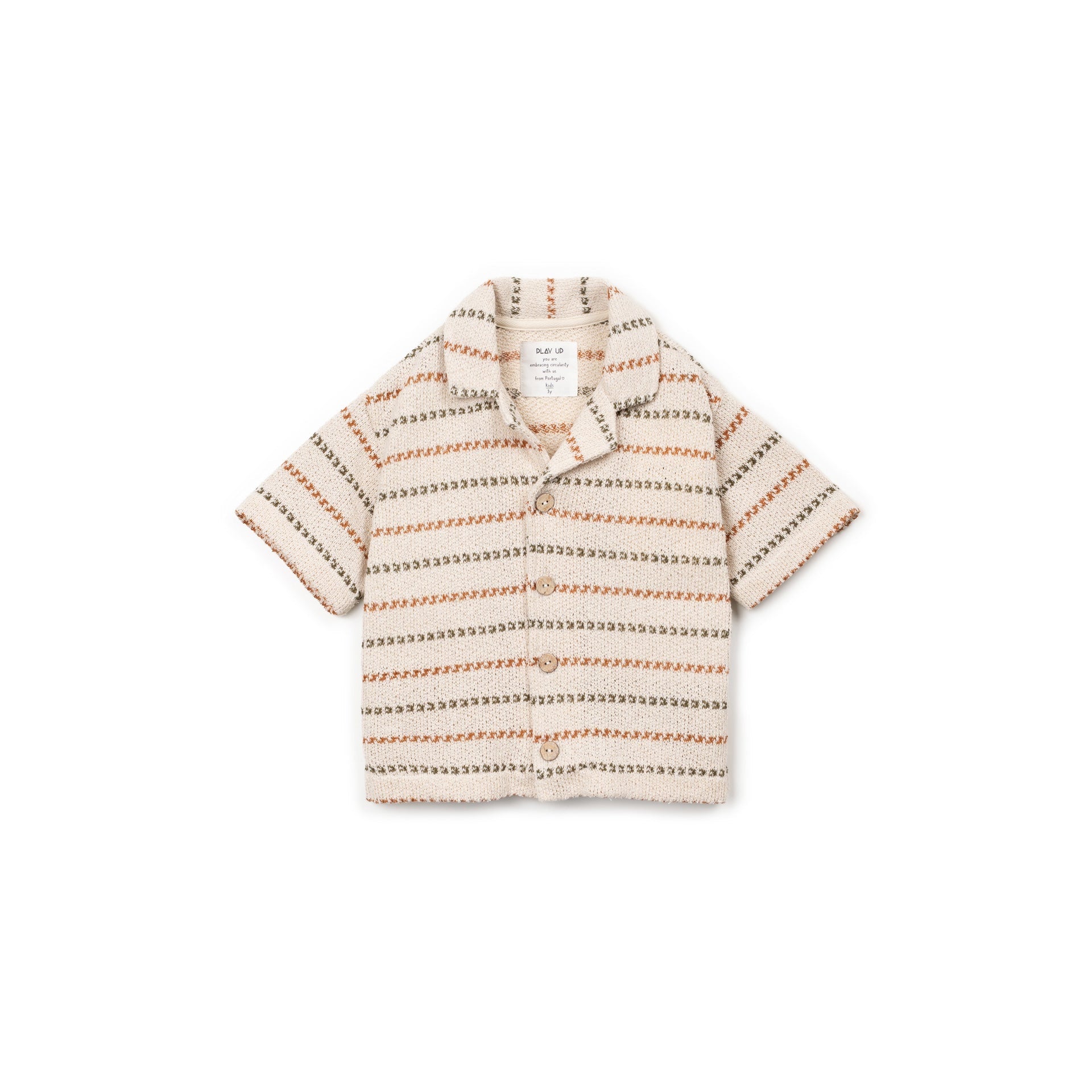 Chemise en maille rayée