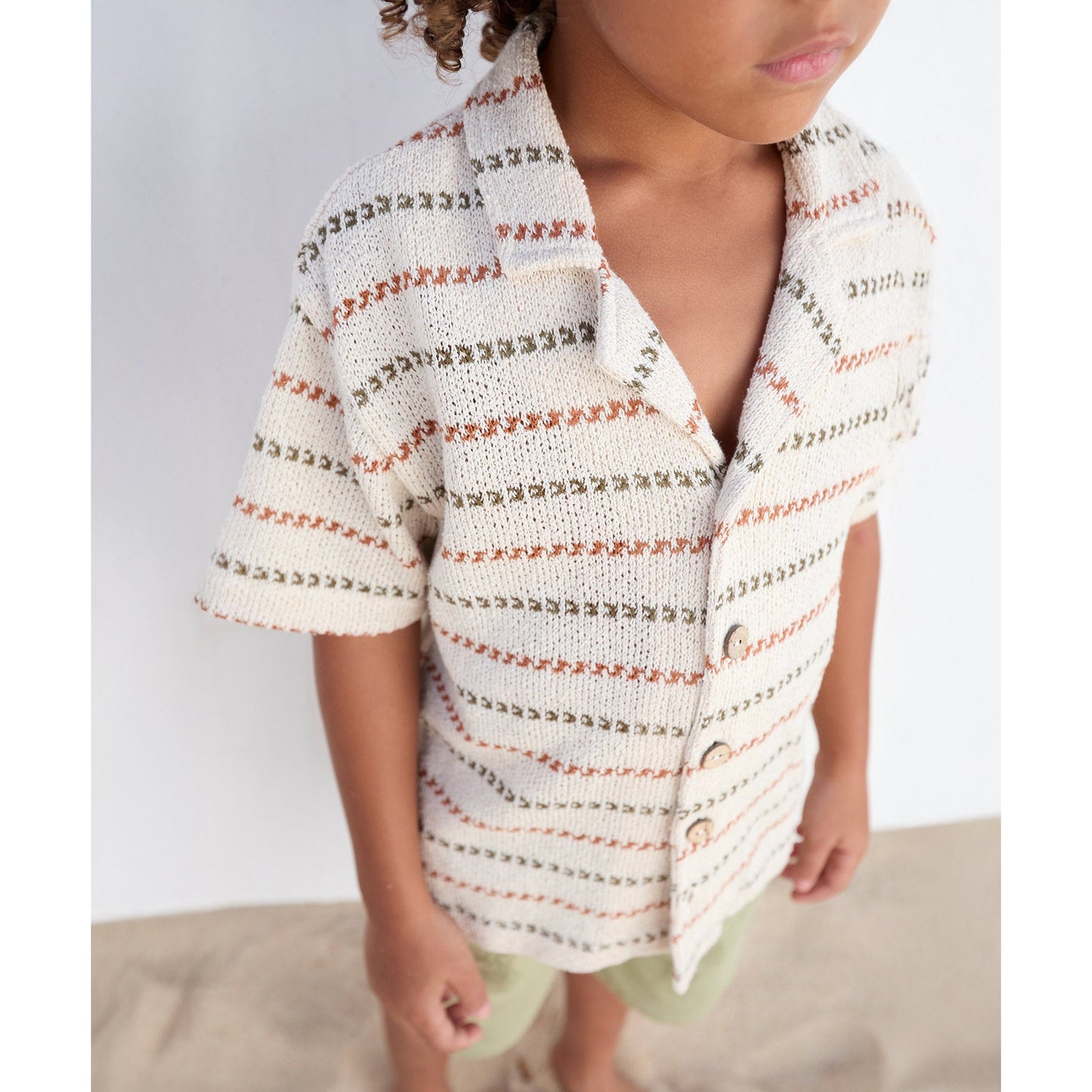 Chemise en maille rayée
