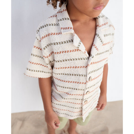 Chemise en maille rayée