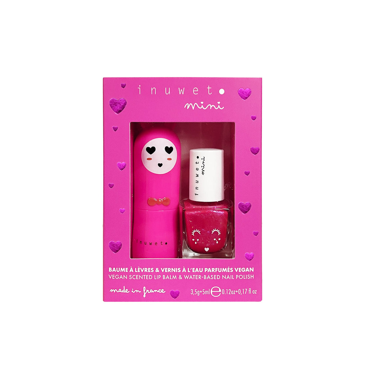 Coffret Fuchsia duo baume à lèvres et vernis à l'eau