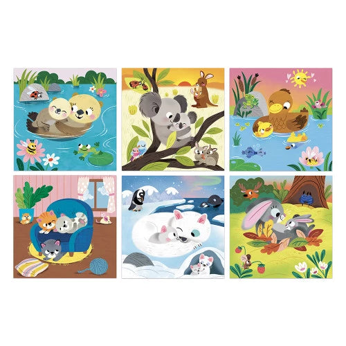 JANOD Feutre magique Animaux câlins six illustrations pastel pour enfants 18 mois