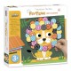 CRÉA LIGN savane felt sticker craft kit box with lion and colorful circular pieces for kids