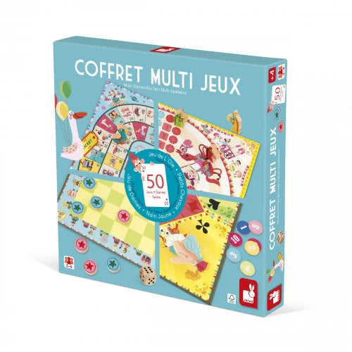 Coffret multi jeux carrousel bois et carton