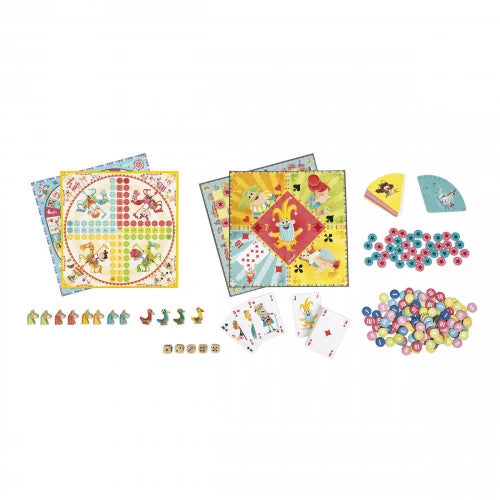 Coffret multi jeux carrousel bois et carton