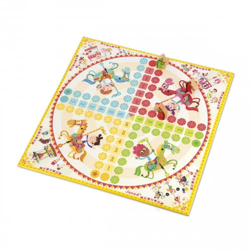 Coffret multi jeux carrousel bois et carton