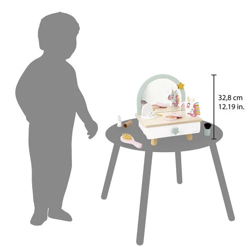 Coiffeuse de table en bois Licorne
