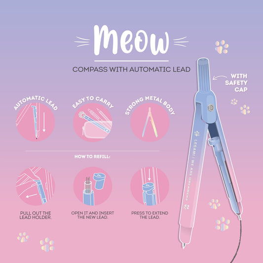 Compas à Mine Automatique Meow pour le dessin