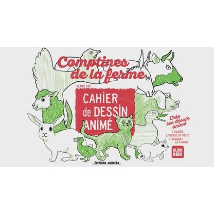 BlinkBook Le Cahier de Dessin Animé Les Comptines de la ferme