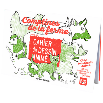 BlinkBook Le Cahier de Dessin Animé Les Comptines de la ferme