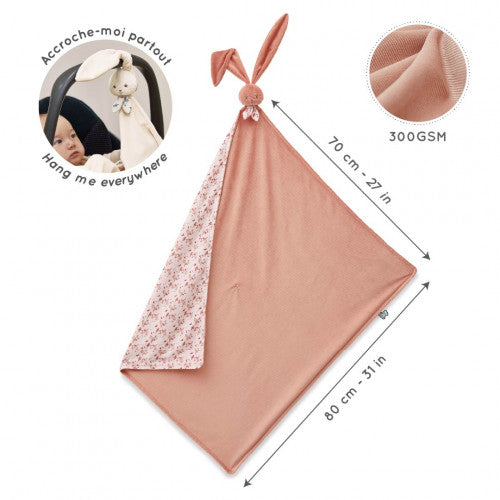 Couverture doudou lapin Terracotta