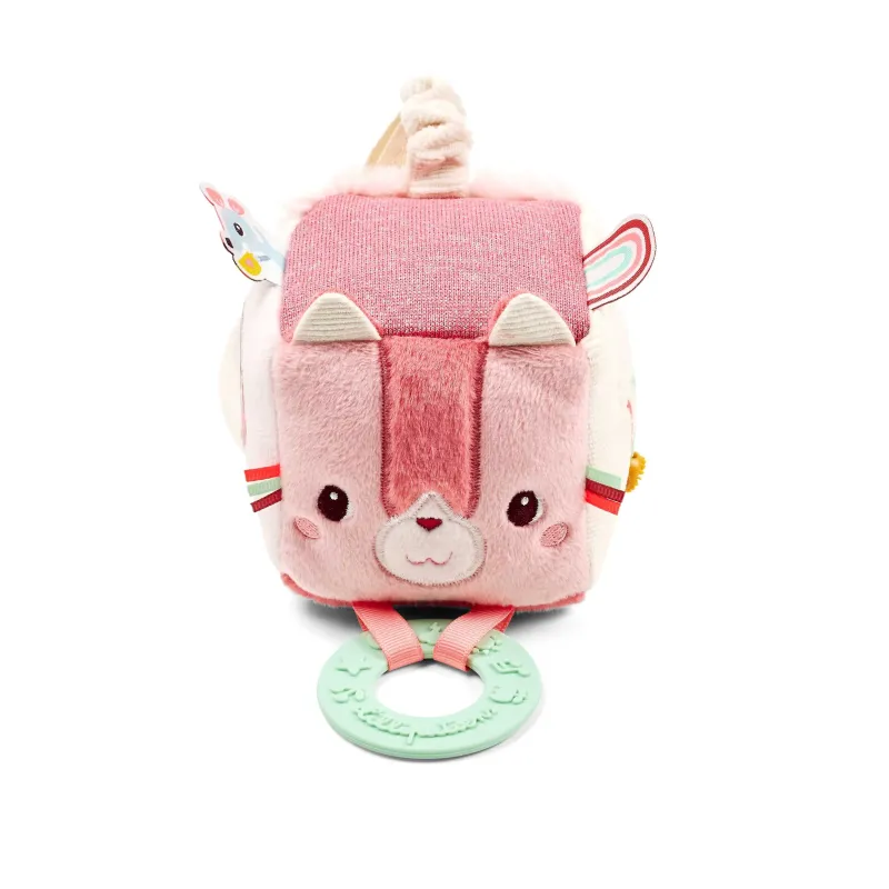 Cube d'activités bébé Jeanne le chat 8 cm