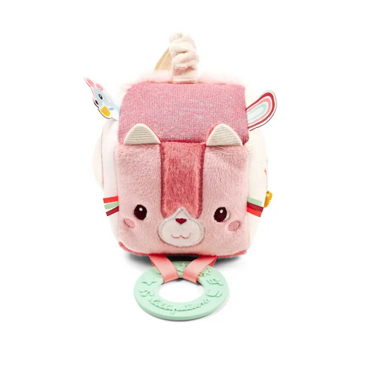Cube d'activités bébé Jeanne le chat 8 cm