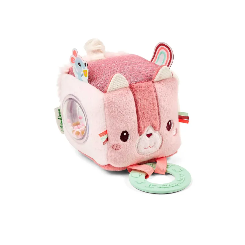 Cube d'activités bébé Jeanne le chat 8 cm