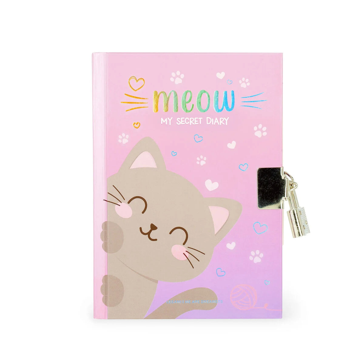 Journal Intime avec Couverture Rigide Illustrée et Cadenas - Chat - My Secret Diary