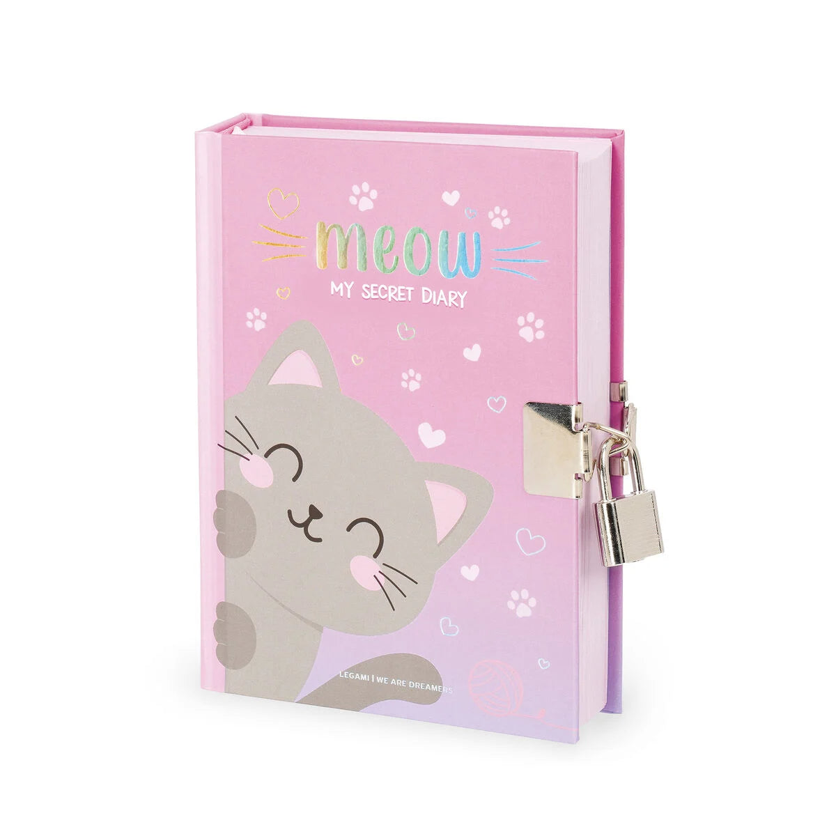 Journal Intime avec Couverture Rigide Illustrée et Cadenas - Chat - My Secret Diary