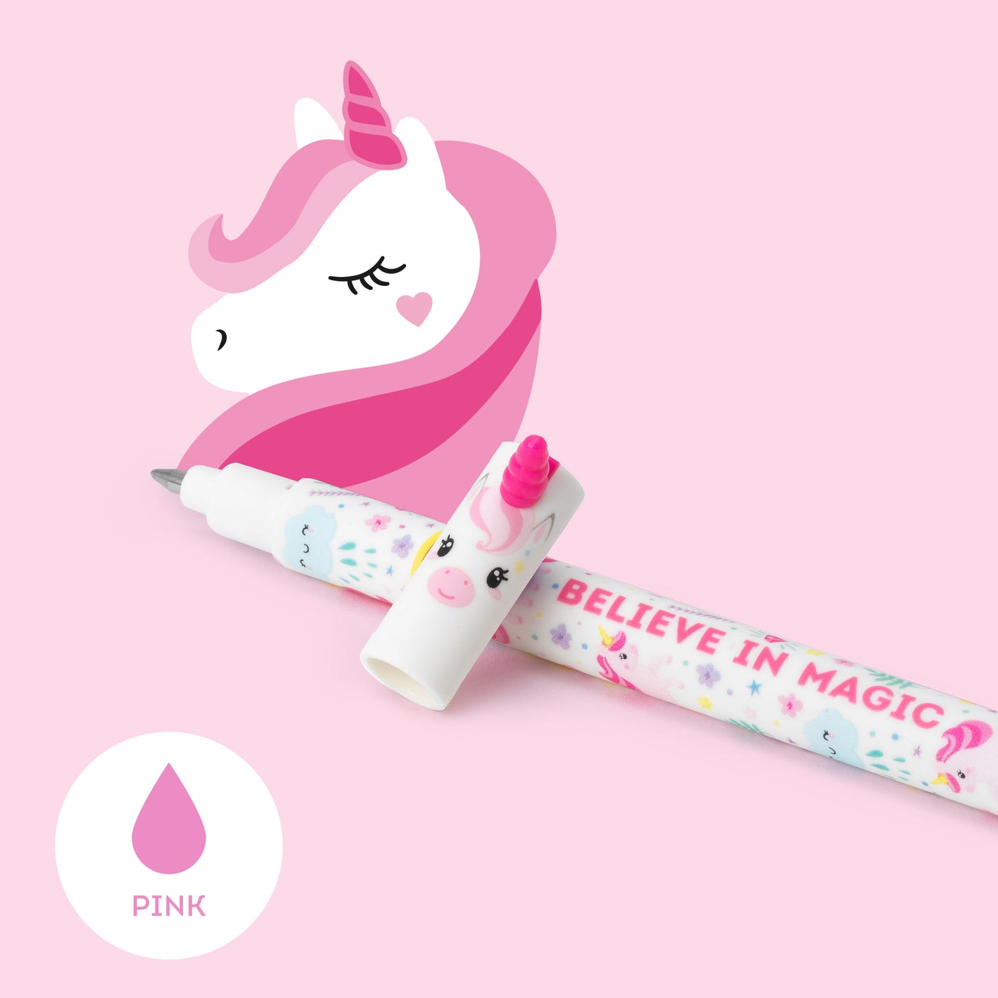 Stylo à Encre Gel Effaçable Licorne « Believe In Magic » - Erasable Pen