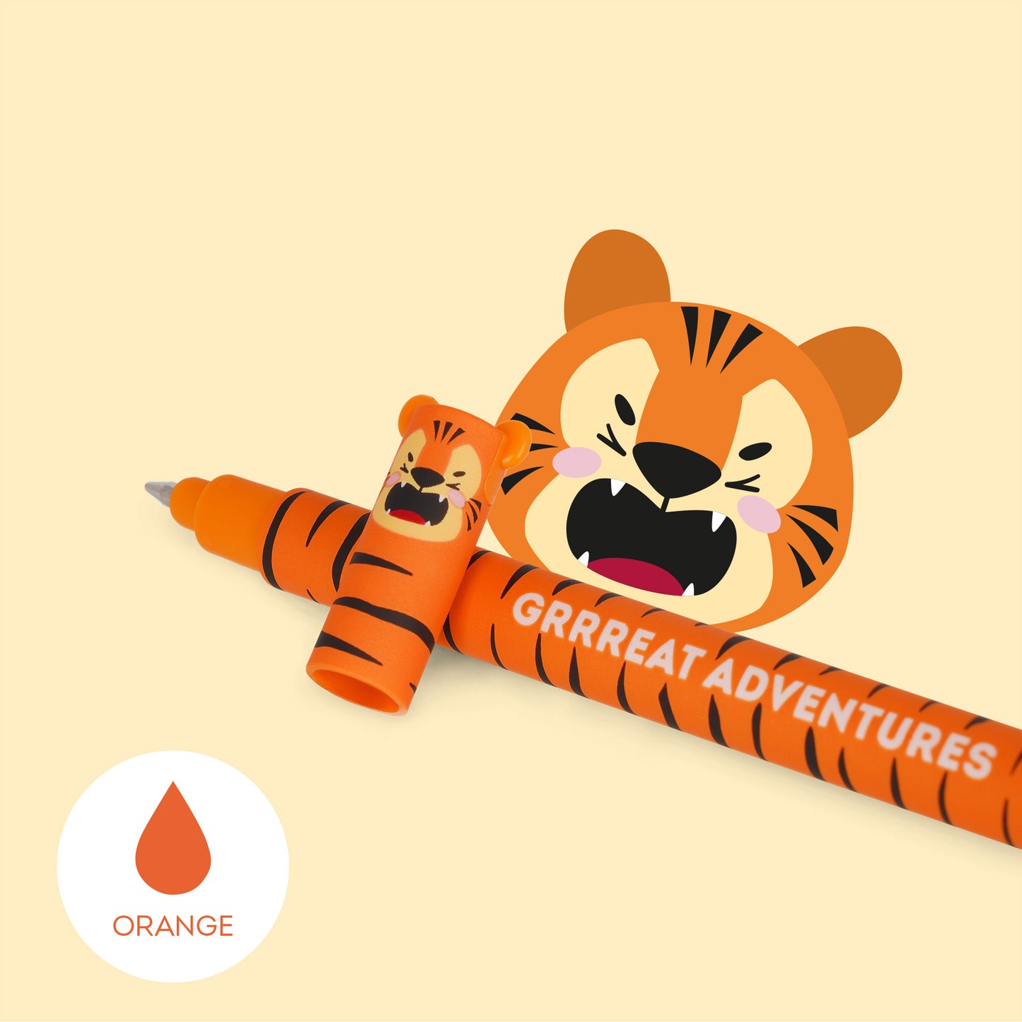 Stylo à Encre Gel Effaçable Tigre « Grrreat Adventure » - Erasable Pen