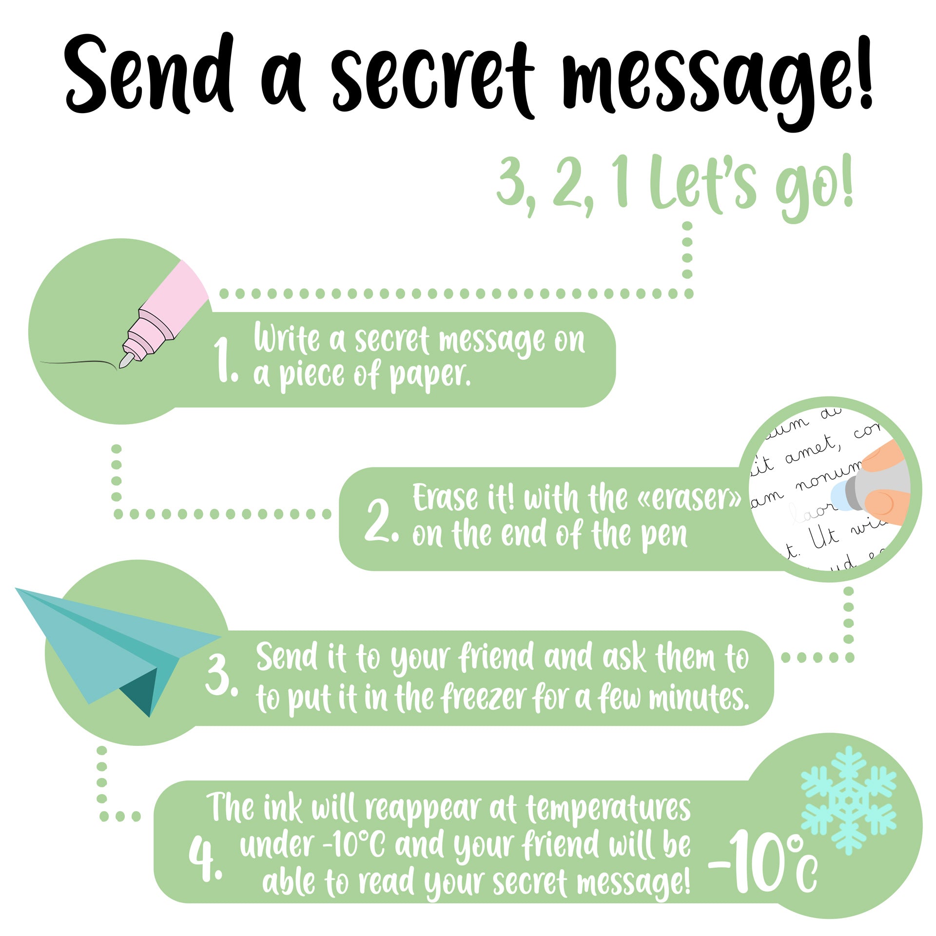 Stylo à Encre Gel Effaçable Ladybug Coccinelle « Get Lucky» - Erasable Pen