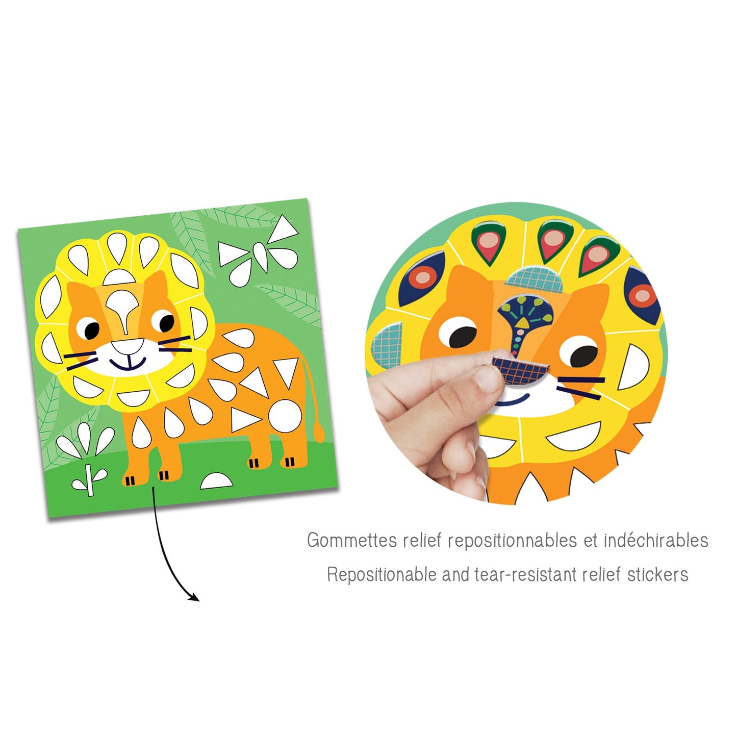 Gommettes repositionnables "Dans ma savane"