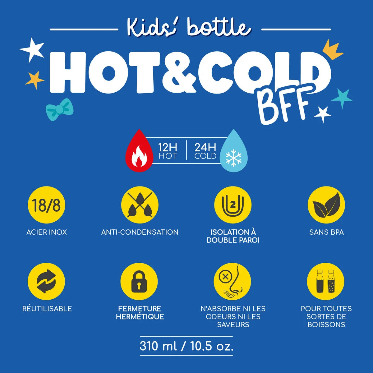 Gourde Thermique pour Enfant - Penguin - Hot&Cold BFF - 310 ML