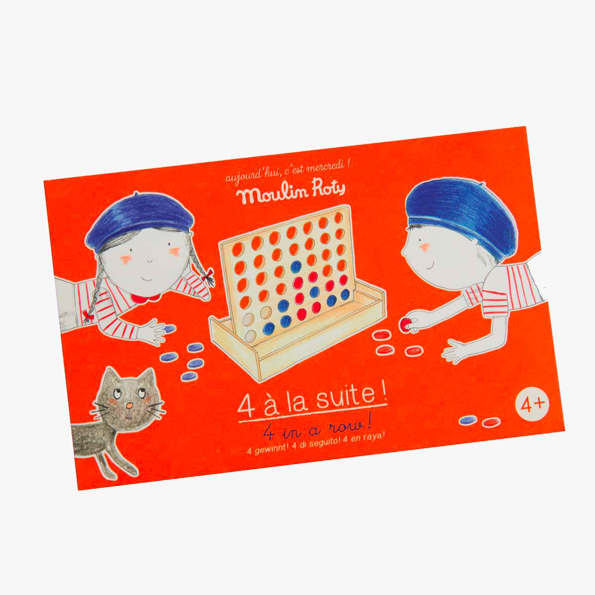 Moulin Roty 4 in a row family game box art